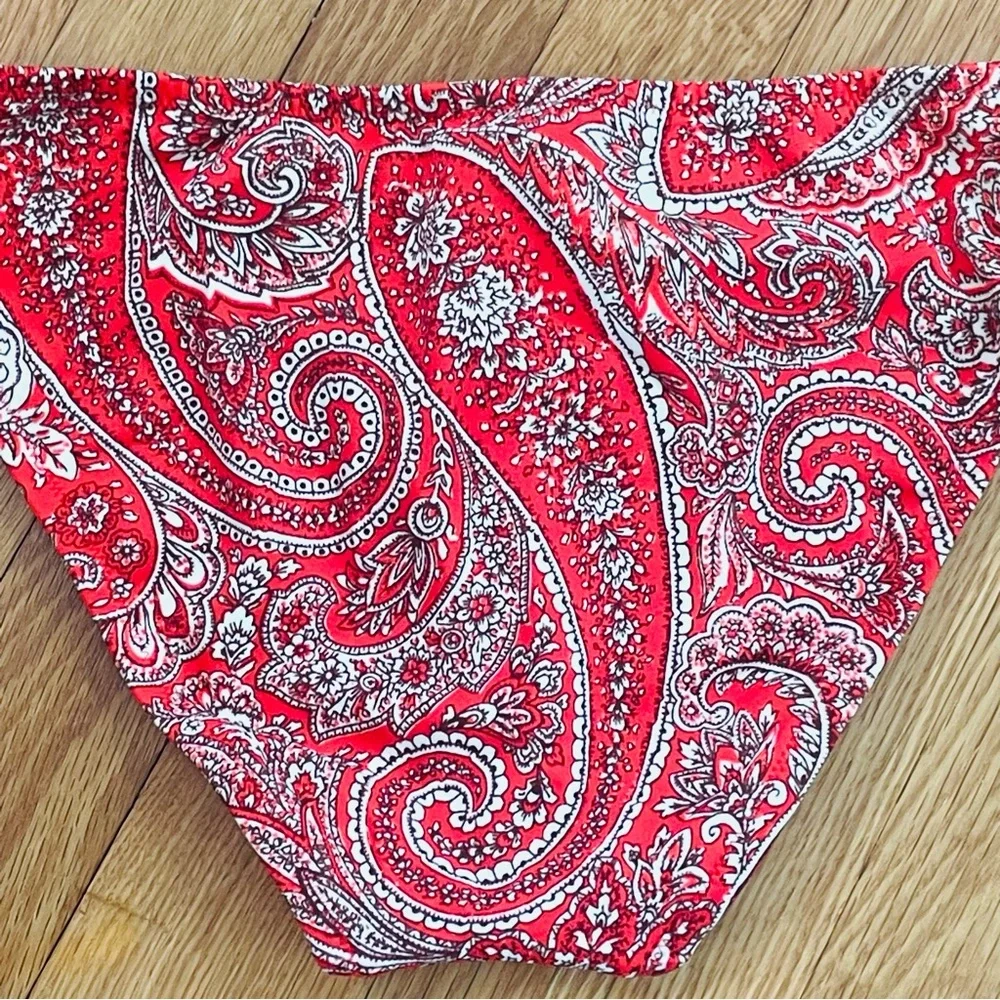 J. Crew Red Paisley Bikini Bottom - Picture 7 of 11